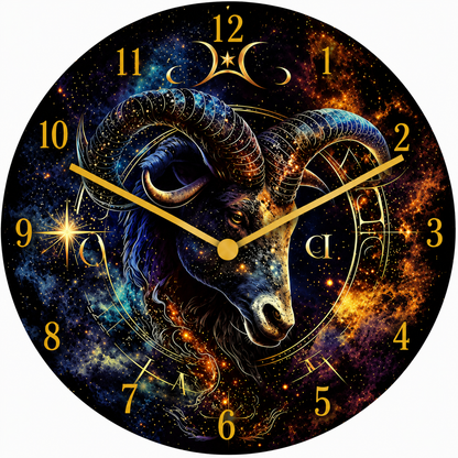 Made in Alzenau Lautlose Uhr MDF Acryl Motiv Sternzeichen STEINBOCK