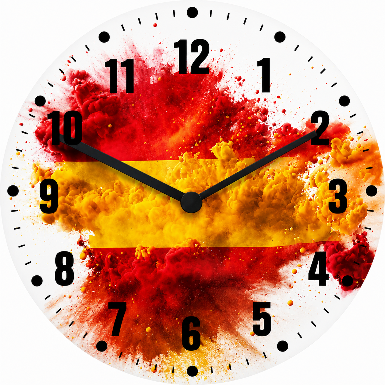 Made in Alzenau Lautlose Uhr MDF Acryl Motiv Spanien