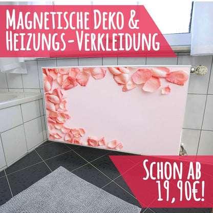 Magnet Heizkörperverkleidung Heizkörperabdeckung Heizkörper - Motiv Rosenblätter