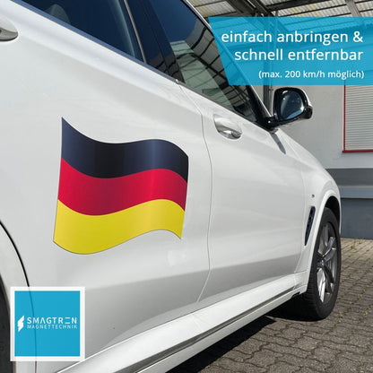 Magnet-Deutschland-Fahne Fanartikel für Auto Größe A3 oder A4