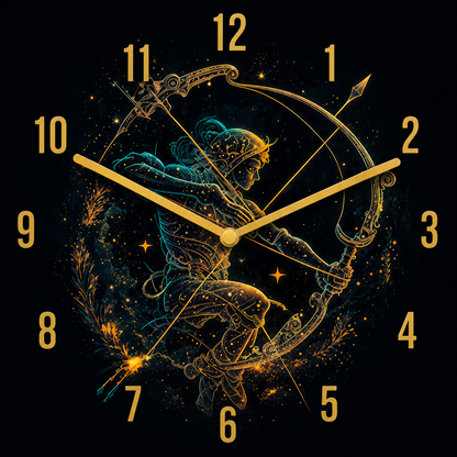 Made in Alzenau Lautlose Uhr MDF Acryl Motiv Sternzeichen SCHÜTZE
