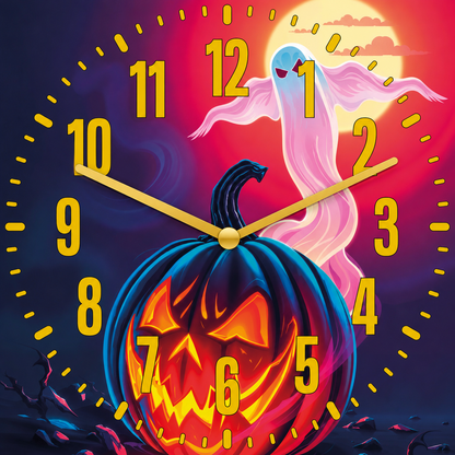 Hochwertige 30cm-Uhren Made in Alzenau Lautlose Uhr MDF Acryl Geisternacht