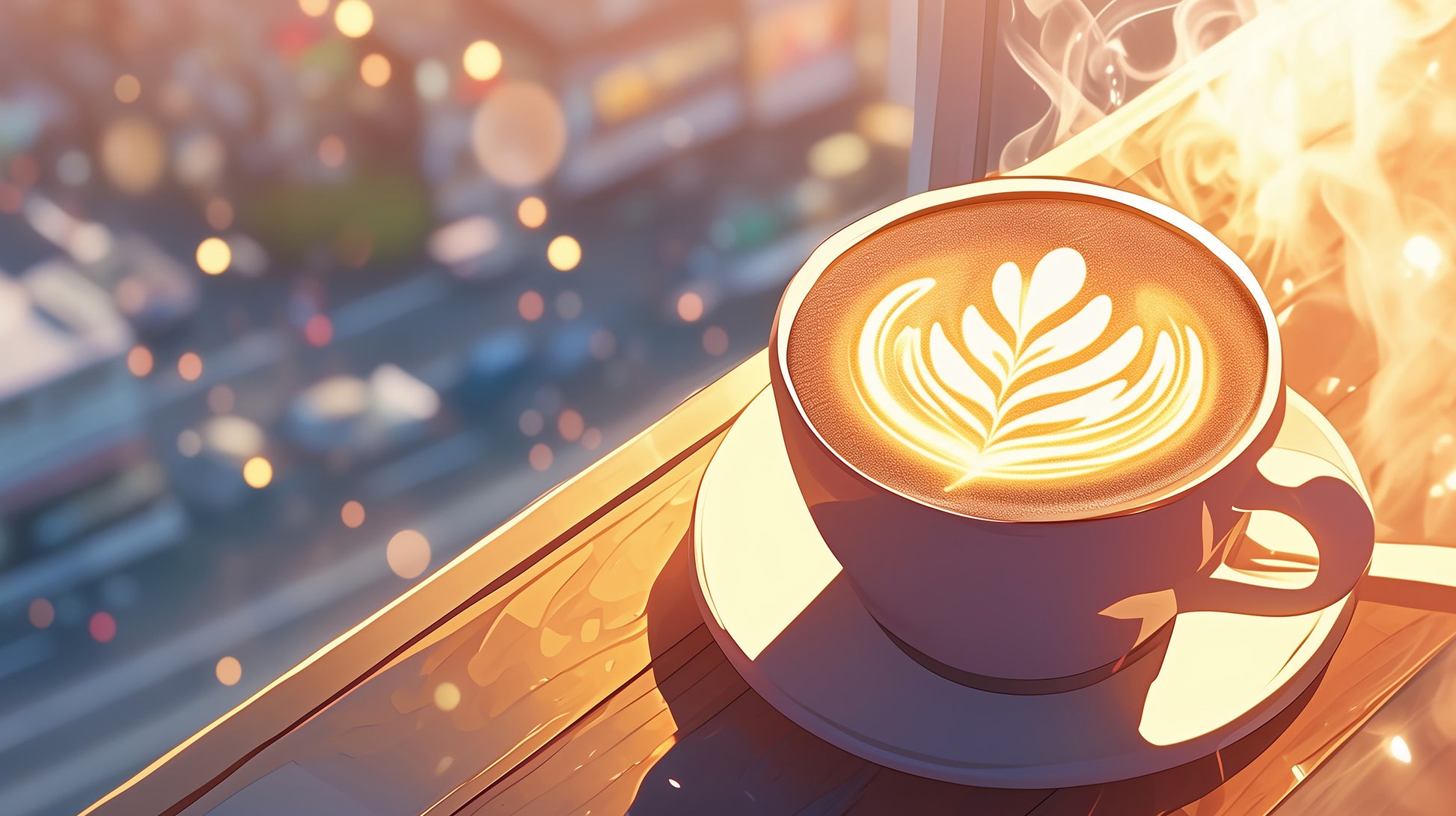 Flaches Druckmotiv Coffee Time für Heizkörperverkleidung