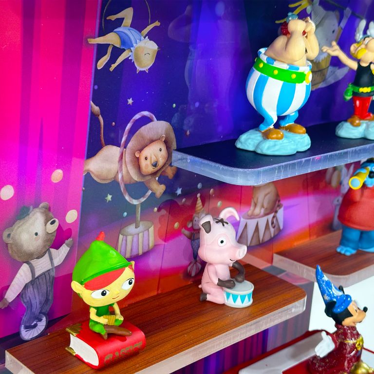 LED Regal Acryl in verschiedenen Motiven Zubehör für Tonie-Figuren und Toniebox Motiv Zirkus Zelt