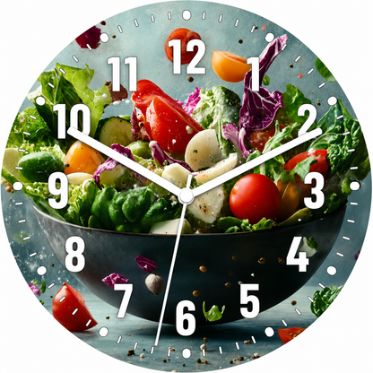 Hochwertige 30cm-Uhren Made in Alzenau Lautlose Uhr MDF Acryl Salat Bowl