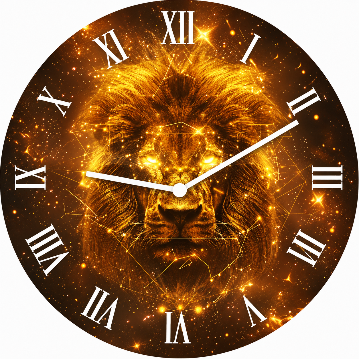 Made in Alzenau Lautlose Uhr MDF Acryl Motiv Sternzeichen LÖWE