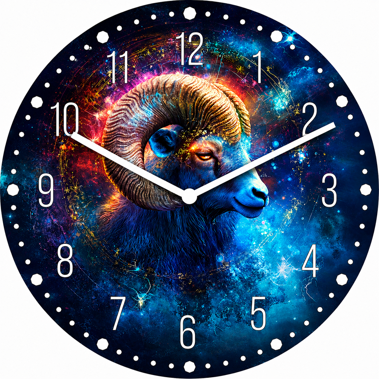 Made in Alzenau Lautlose Uhr MDF Acryl Motiv Sternzeichen WIDDER