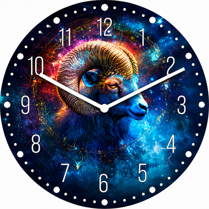 Made in Alzenau Lautlose Uhr MDF Acryl Motiv Sternzeichen WIDDER