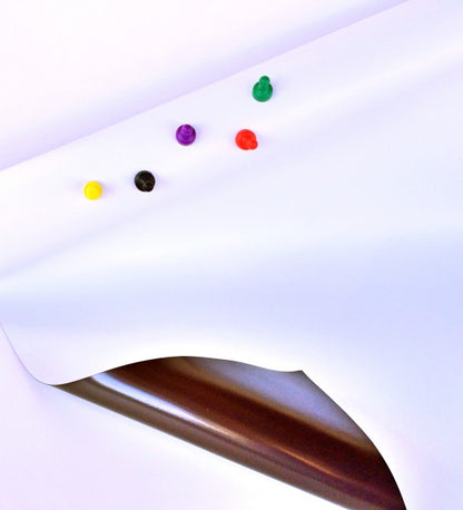 Eisenfolie / Ferrofolie Weiß-Matt 200mm x 310mm