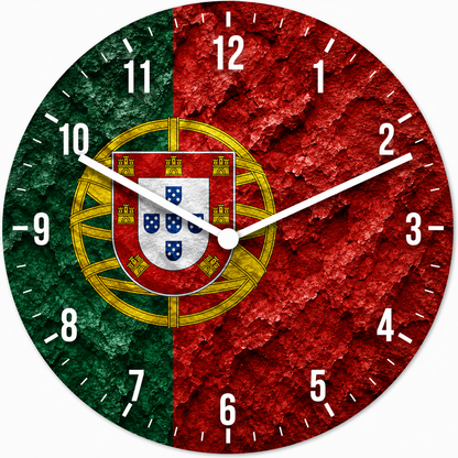 Hochwertige 30cm-Uhren Made in Alzenau Lautlose Uhr MDF Acryl Motiv Portugal