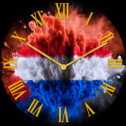 Hochwertige 30cm-Uhren Made in Alzenau Lautlose Uhr MDF Acryl Motiv Niederlande