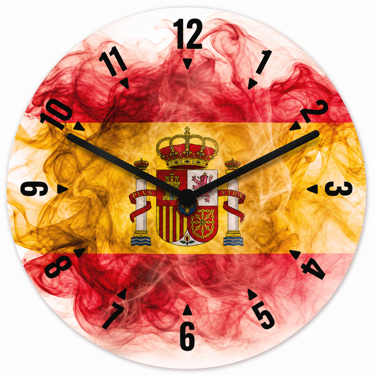 Hochwertige 30cm-Uhren Made in Alzenau Lautlose Uhr MDF Acryl Motiv Spanien
