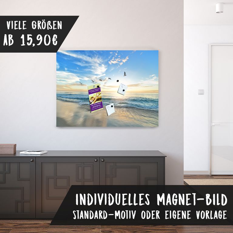Magnetfolie Einzelbild - Hochwertiger Digitaldruck auf Magnetfolie Motiv Meer