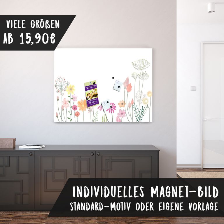 Magnetfolie Einzelbild - Hochwertiger Digitaldruck auf Magnetfolie Motiv Blumenwiese