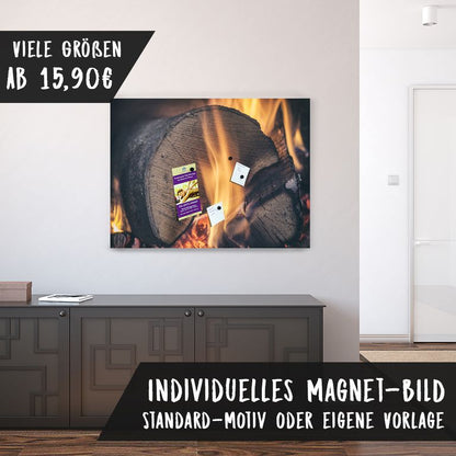 Magnetfolie Einzelbild - Hochwertiger Digitaldruck auf Magnetfolie Motiv Kaminfeuer