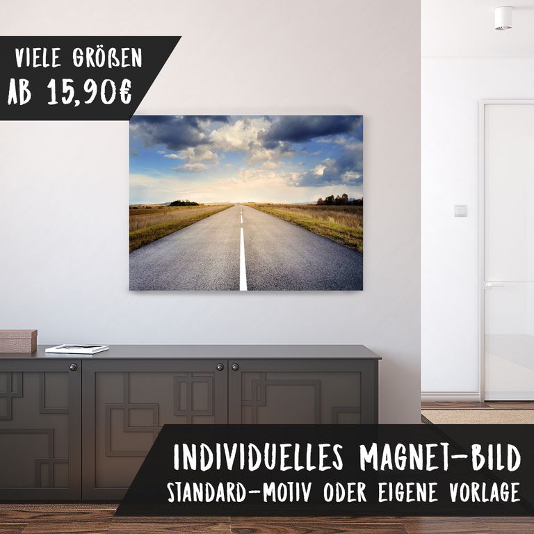 Magnetfolie Einzelbild - Hochwertiger Digitaldruck auf Magnetfolie Motiv Straße