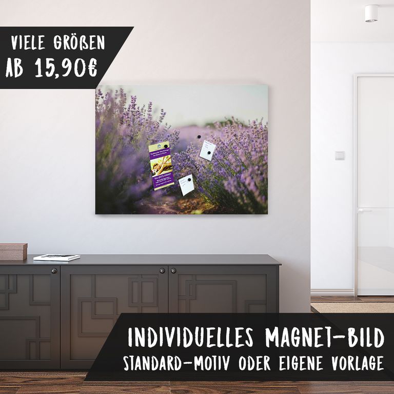 Magnetfolie Einzelbild - Hochwertiger Digitaldruck auf Magnetfolie Motiv Lavendeltraum
