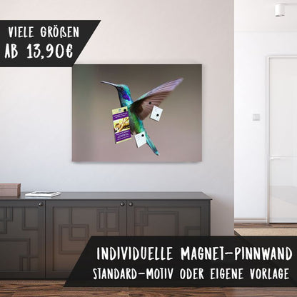 Bedruckte Magnetpinnwand Eisenfolie Whiteboard Magnetwand Motiv Kolibri
