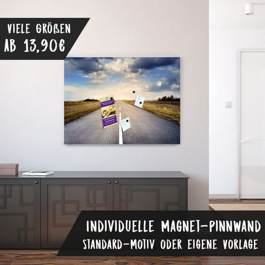 Bedruckte Magnetpinnwand Eisenfolie Whiteboard Magnetwand Motiv Straße