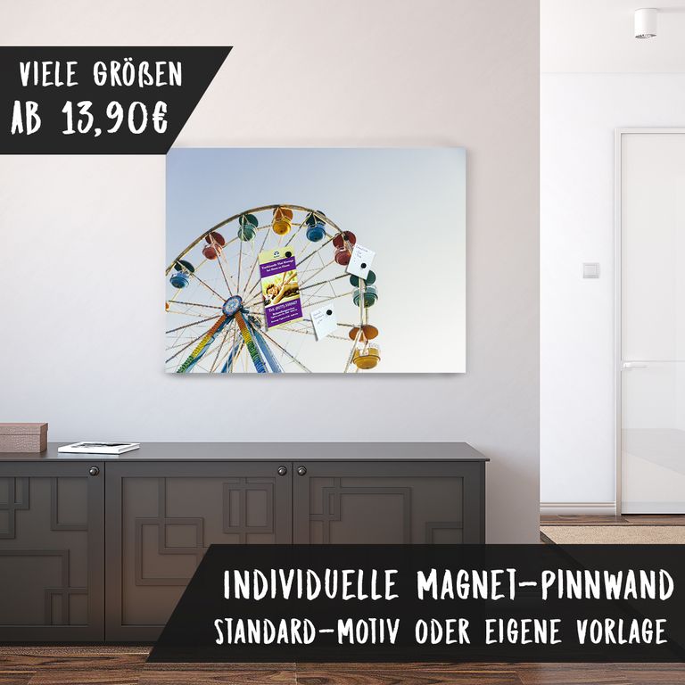 Bedruckte Magnetpinnwand Eisenfolie Whiteboard Magnetwand Motiv Riesenrad