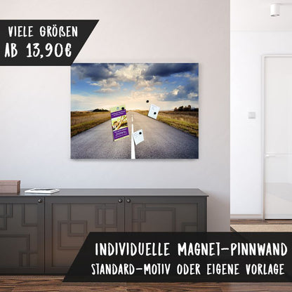 Bedruckte Magnetpinnwand Eisenfolie Whiteboard Magnetwand Motiv Straße