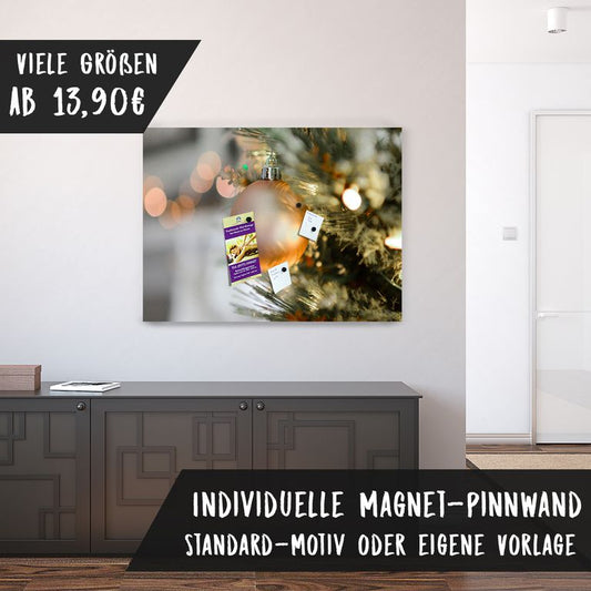 Bedruckte Magnetpinnwand Eisenfolie Whiteboard Magnetwand Motiv Weihnachtskugel