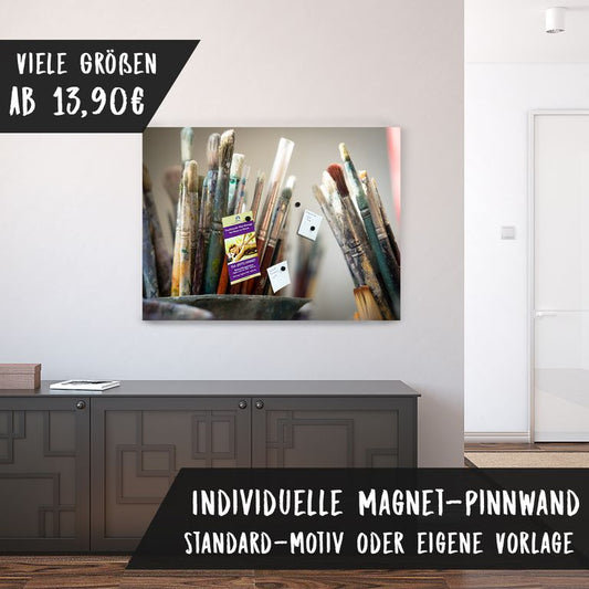 Bedruckte Magnetpinnwand Eisenfolie Whiteboard Magnetwand Motiv Pinsel