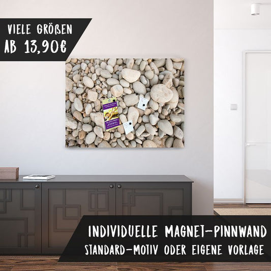 Bedruckte Magnetpinnwand Eisenfolie Whiteboard Magnetwand Motiv Steine