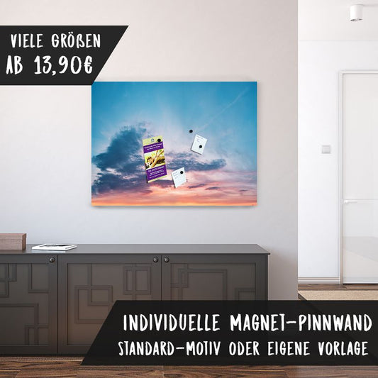 Bedruckte Magnetpinnwand Eisenfolie Whiteboard Magnetwand Motiv Bluesky