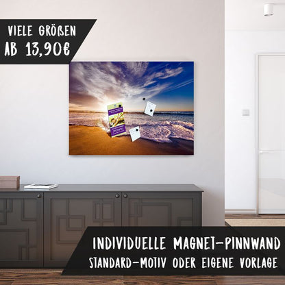 Bedruckte Magnetpinnwand Eisenfolie Whiteboard Magnetwand Motiv Sunset