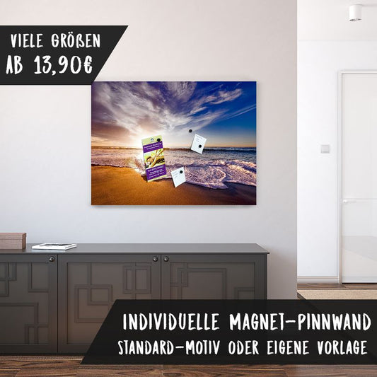 Bedruckte Magnetpinnwand Eisenfolie Whiteboard Magnetwand Motiv Sunset