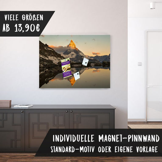 Bedruckte Magnetpinnwand Eisenfolie Whiteboard Magnetwand Motiv Gipfel