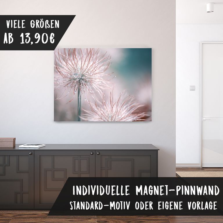 Bedruckte Magnetpinnwand Eisenfolie Whiteboard Magnetwand Motiv Flower