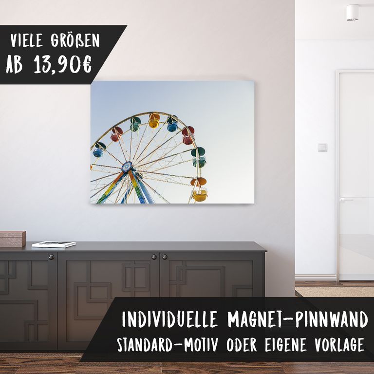 Bedruckte Magnetpinnwand Eisenfolie Whiteboard Magnetwand Motiv Riesenrad