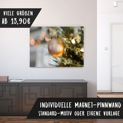 Bedruckte Magnetpinnwand Eisenfolie Whiteboard Magnetwand Motiv Weihnachtskugel