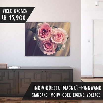 Bedruckte Magnetpinnwand Eisenfolie Whiteboard Magnetwand Motiv Rose