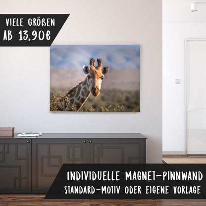 Bedruckte Magnetpinnwand Eisenfolie Whiteboard Magnetwand Motiv Giraffe