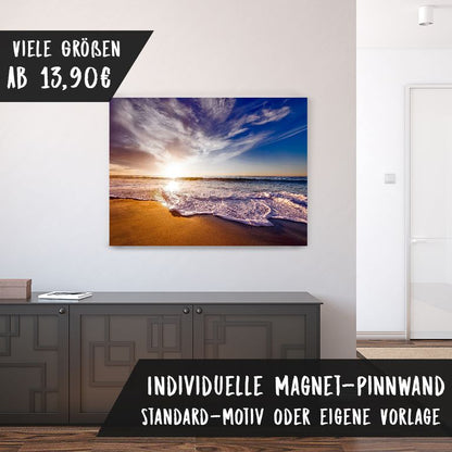 Bedruckte Magnetpinnwand Eisenfolie Whiteboard Magnetwand Motiv Sunset