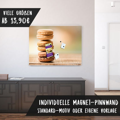 Bedruckte Magnetpinnwand Eisenfolie Whiteboard Magnetwand Motiv Macarons