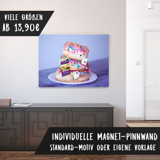 Bedruckte Magnetpinnwand Eisenfolie Whiteboard Magnetwand Motiv Donuts