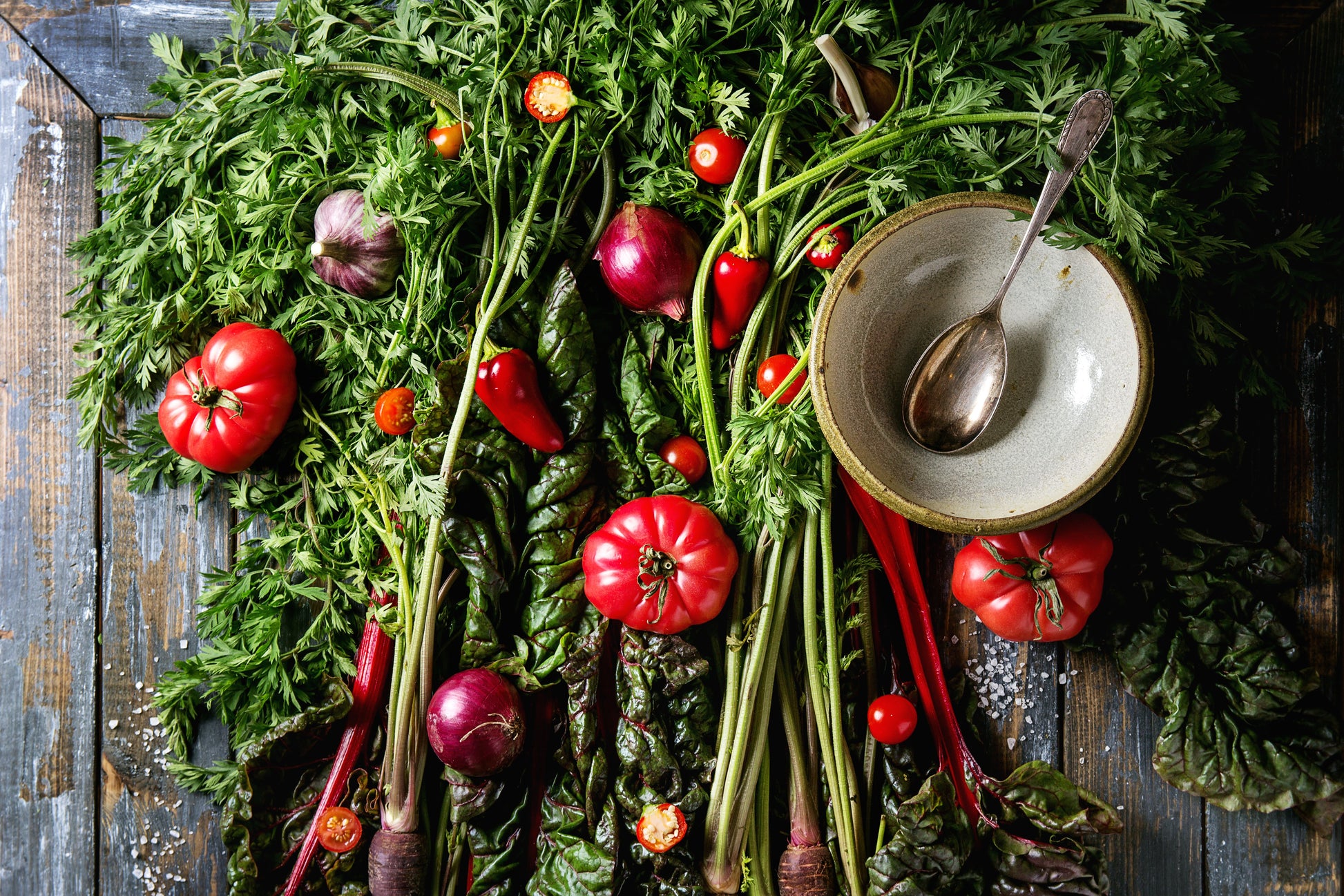 Flaches Druckmotiv Frische Ernte für Heizkörperverkleidung
