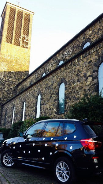 Magnet-Herz Weiß Matt 70mm x 75mm