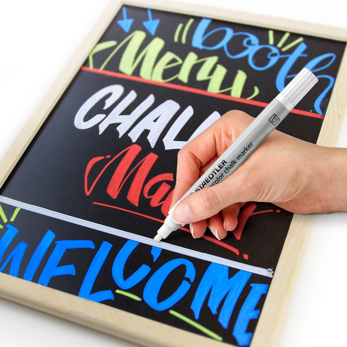 STAEDTLER Lumocolor® chalk marker | weiß | Stärke 2,4mm
