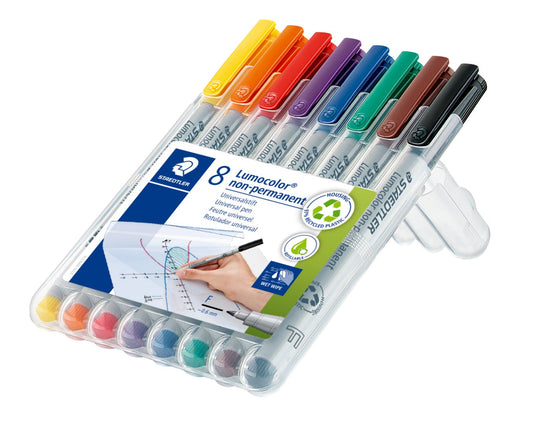 STAEDTLER® Lumocolor® | Stärke F 0,6mm | 8er-Set | non-permanent