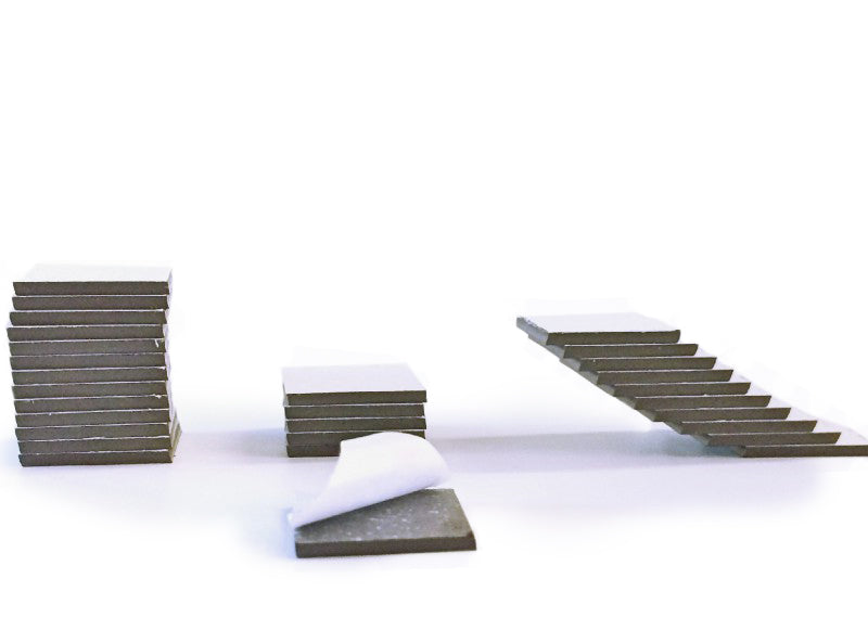 Power Magnet-Klebeplättchen - selbstklebend 3M Kleber 25,4mm x 25,4mm x 2,0mm