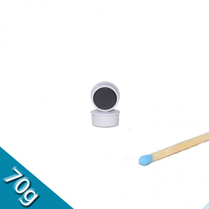 Memomagnet Ø 10 x 6,5 mm FERRIT - Grau - hält 70 g