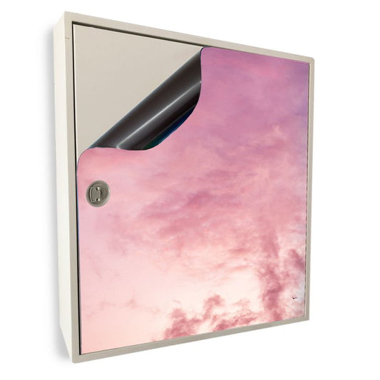 Stromkasten Magnet Bild Deko Stromverteiler Sicherungskasten Motiv Rosa Wolken