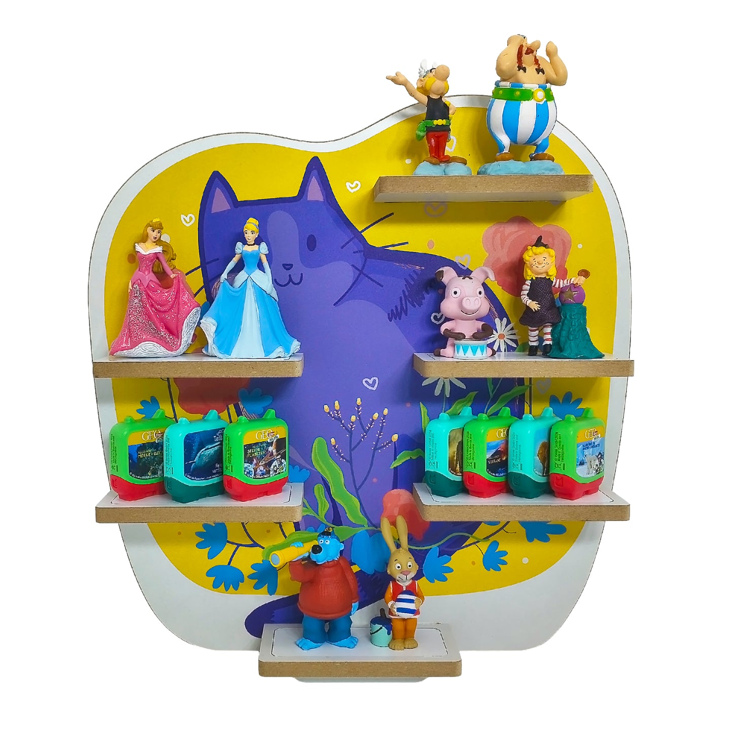 Smagnon Regal für die Toniebox und Tonie Figuren Motiv Katze Kinderspielzeug