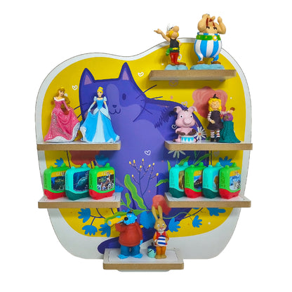 Smagnon Regal für die Toniebox und Tonie Figuren Motiv Katze Kinderspielzeug