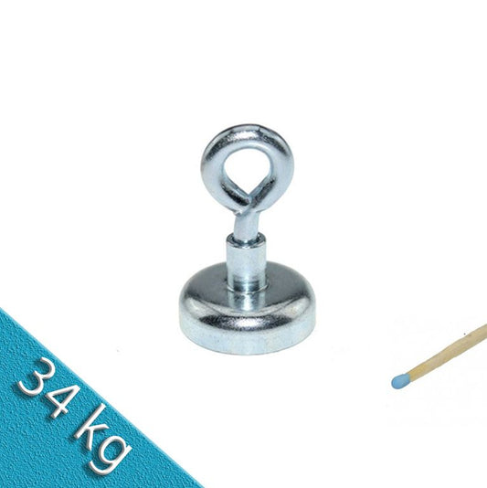 Ösenmagnet Ø 32 mm NEODYM - Zink - hält 34 kg